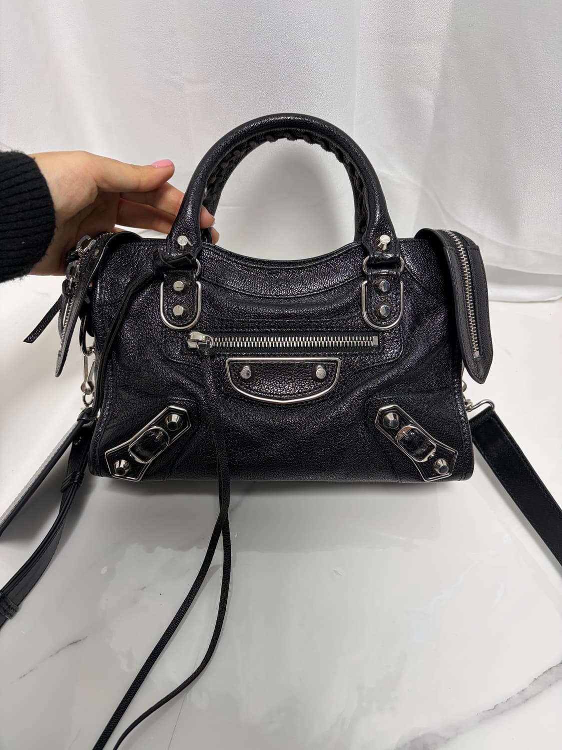 (정품) 발렌시아가 모터백 미니 블랙 상품이미지6