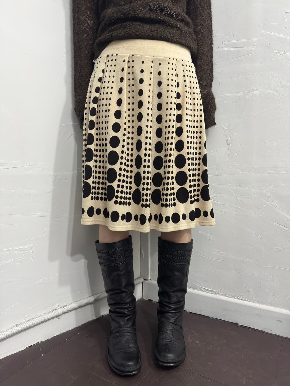dot design midi skirt 상품이미지3