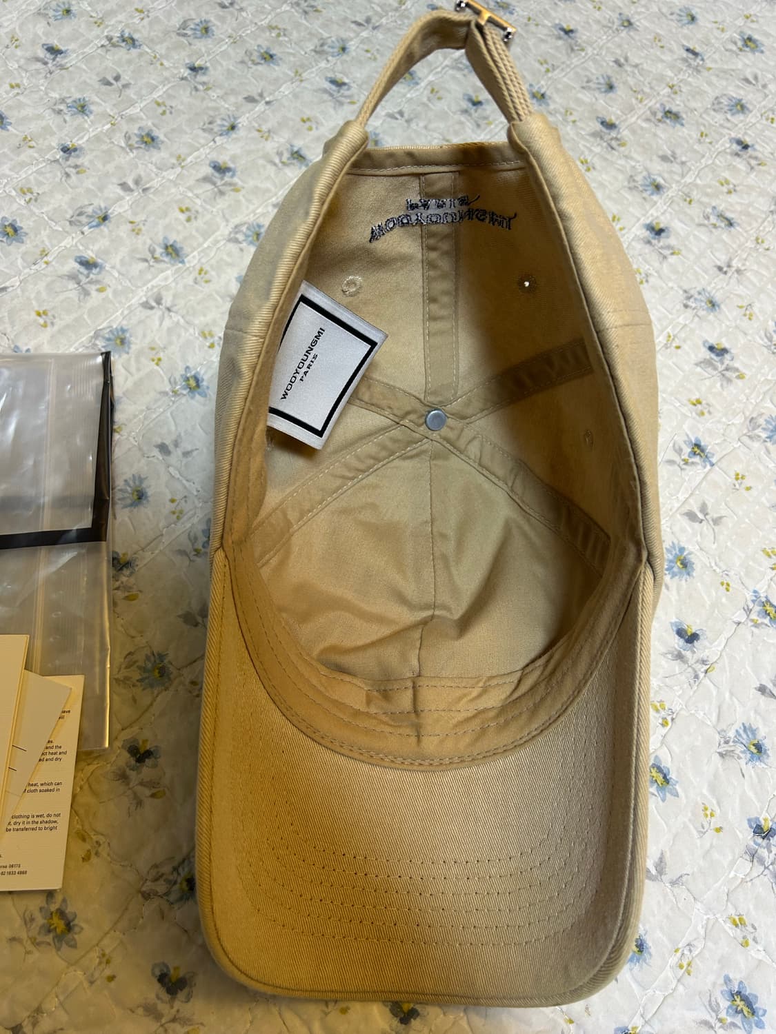 22FW 우영미 베이지 볼캡 상품이미지3