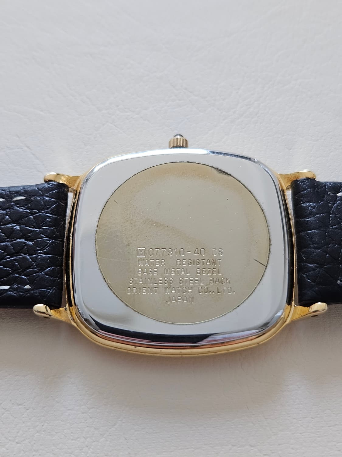 빈티지 오리엔트 쿼츠 금장 가죽 시계 상품이미지7