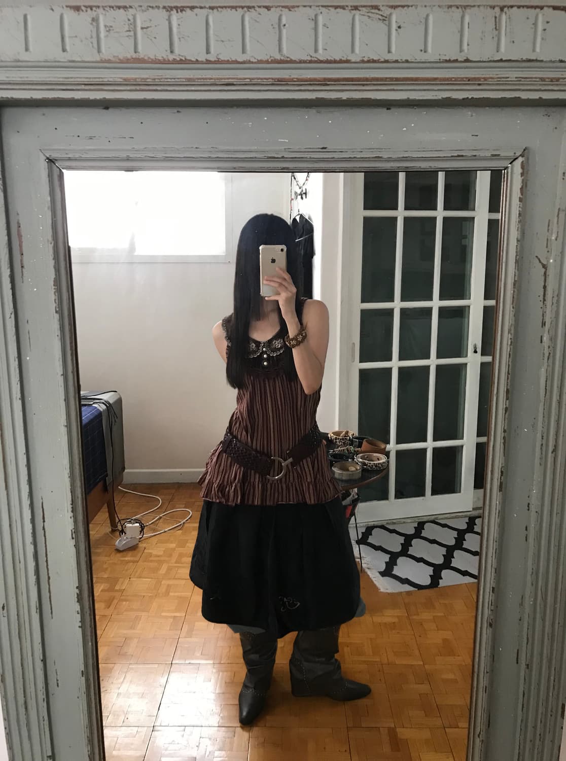 vintage pattern skirt 상품이미지7