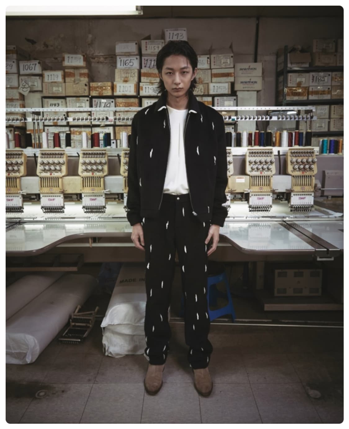 2 강정석 비 알파카 트라우저 플리스 팬츠 블랙 상품이미지1