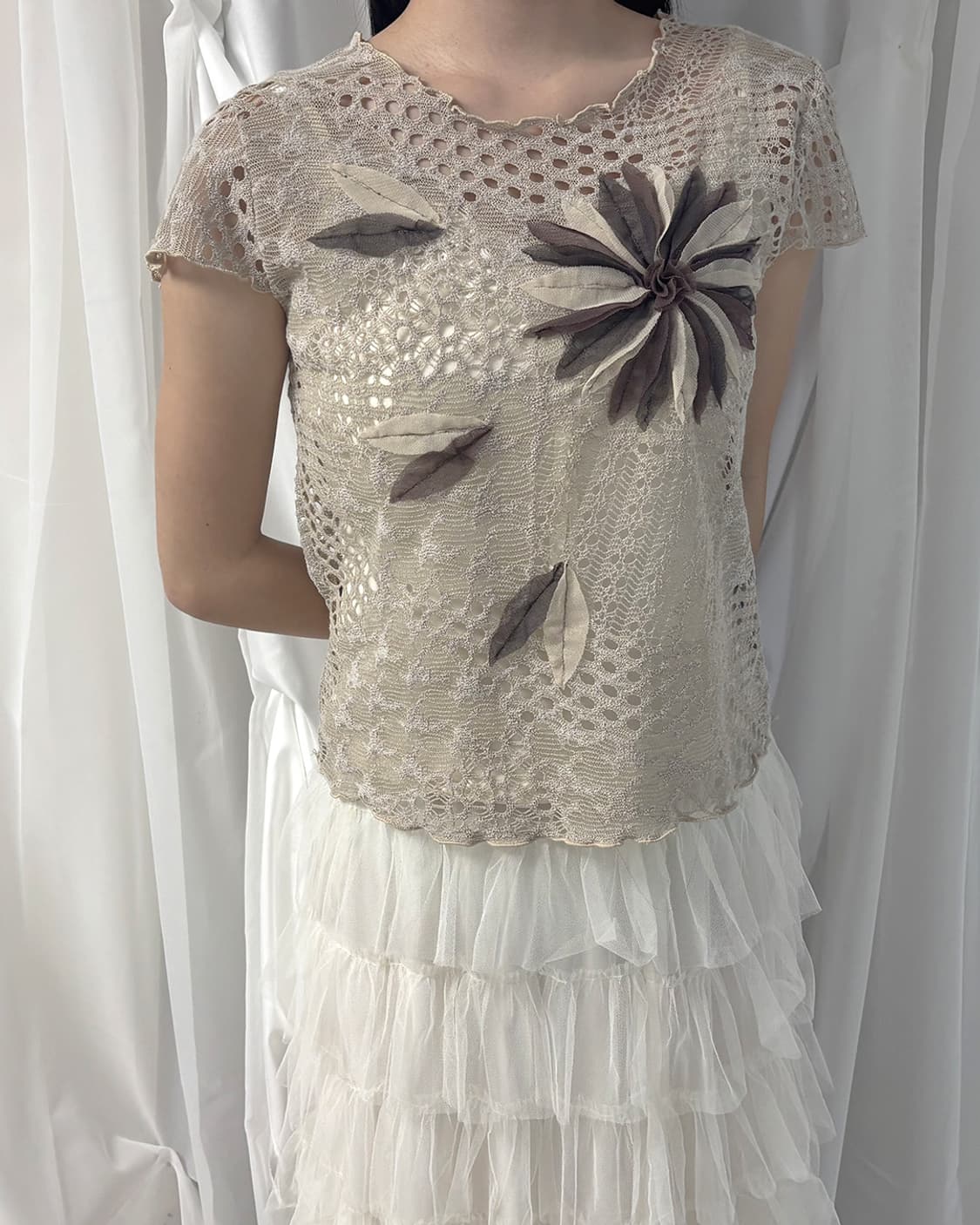 SEIRA fade bloom crochet top 상품이미지1