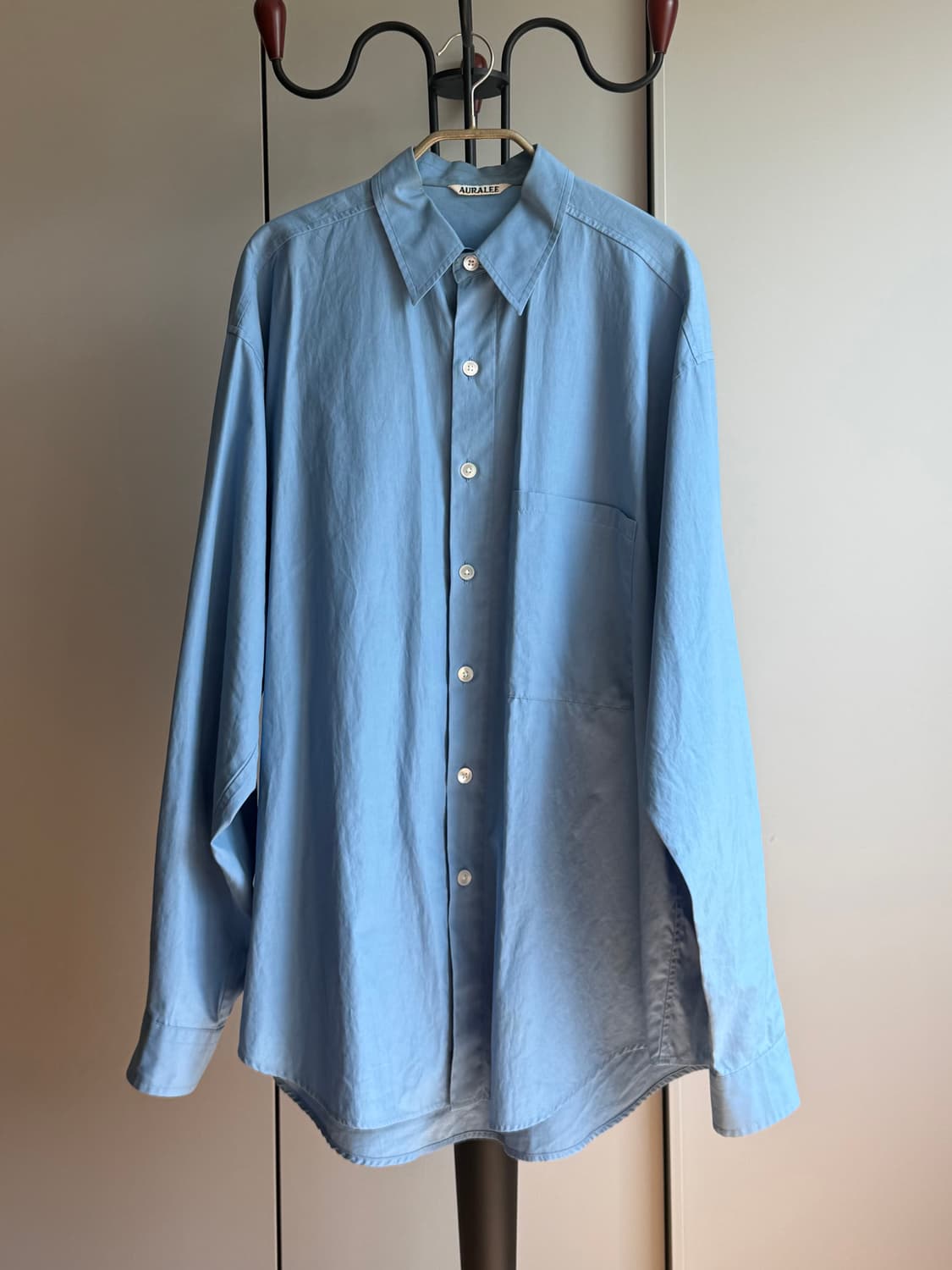 [4] Auralee Washed Finx Twill Shirt 상품이미지1
