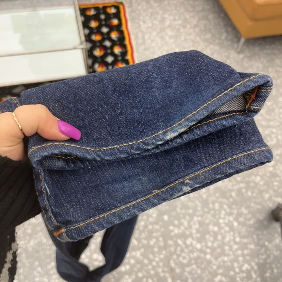 트루릴리전 빌리 올드스쿨 레트로 로우라이즈 데님팬츠 28 C07317 상품이미지8