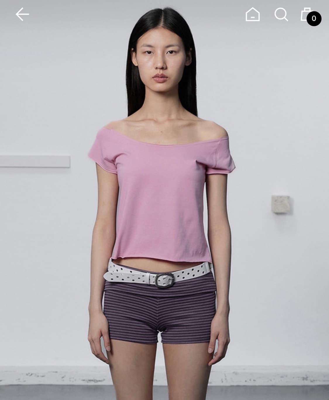 세릭 DEEP ROUND HALF TOP / PINK 상품이미지1