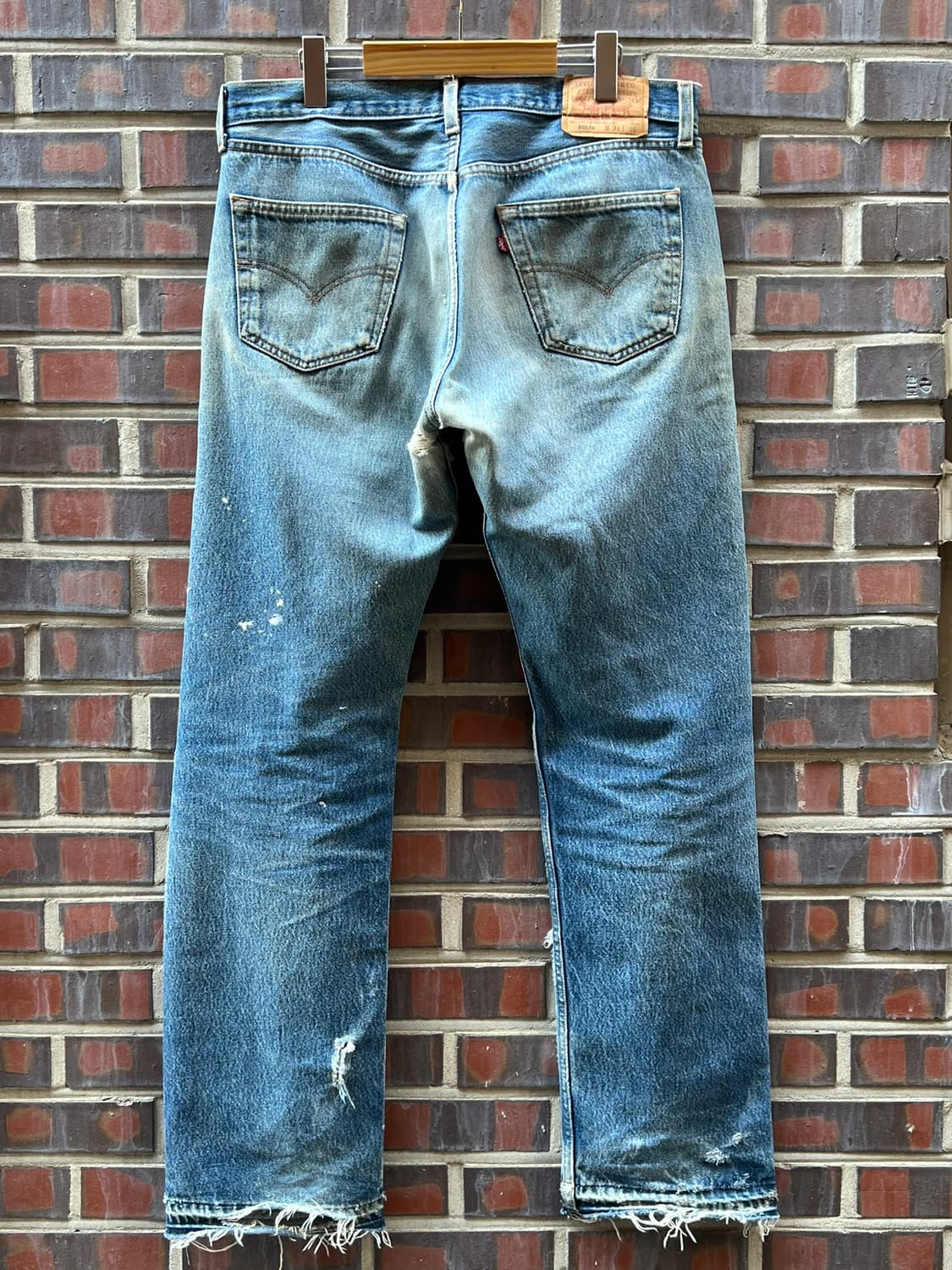 00's [36] 리바이스 501 커스텀 디스트로이드 리페어 데님 팬츠 상품이미지7