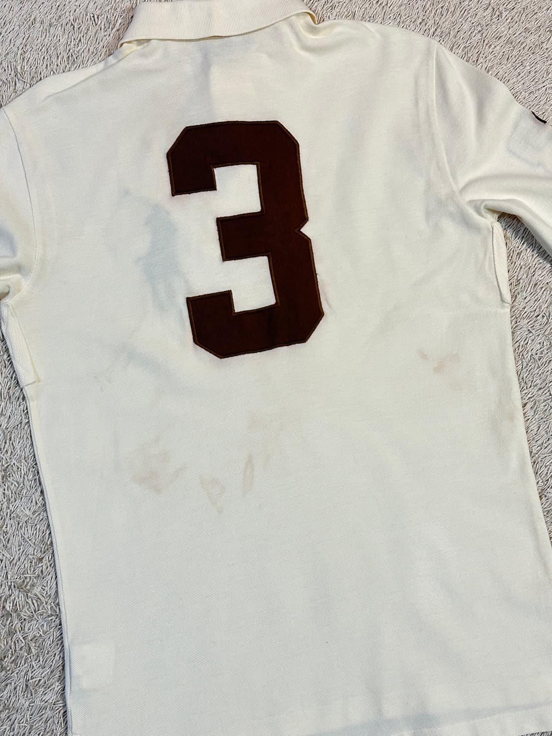 폴로 랄프로렌 슬림핏 빅포니 로고 PK 긴팔 카라티 아이보리 상품이미지6