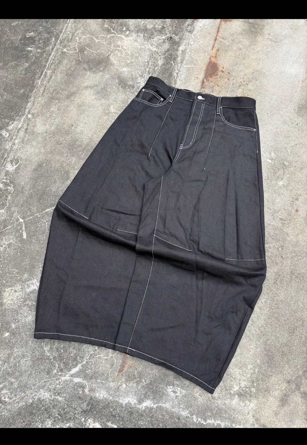 belvet Pleated Wide-Leg pants black L 상품이미지2