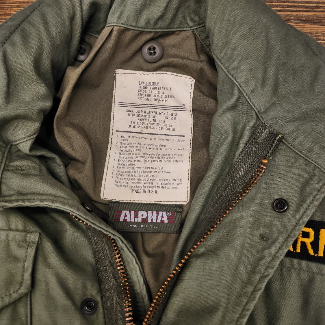 알파 인더스트리 M-65 필드 코트 S 상품이미지3