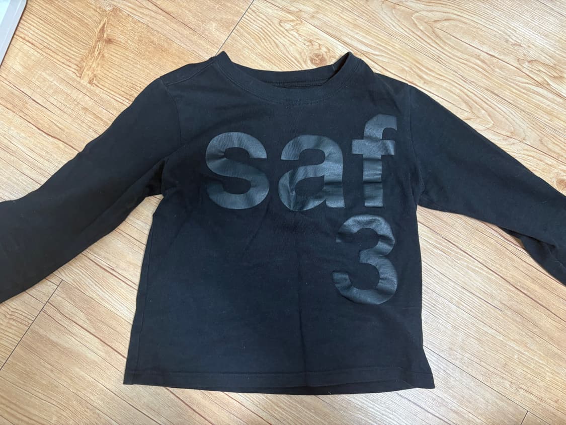 사파리스팟 우먼 1/2 베이직 사파리 롱슬리브 티셔츠 블랙 상품이미지2