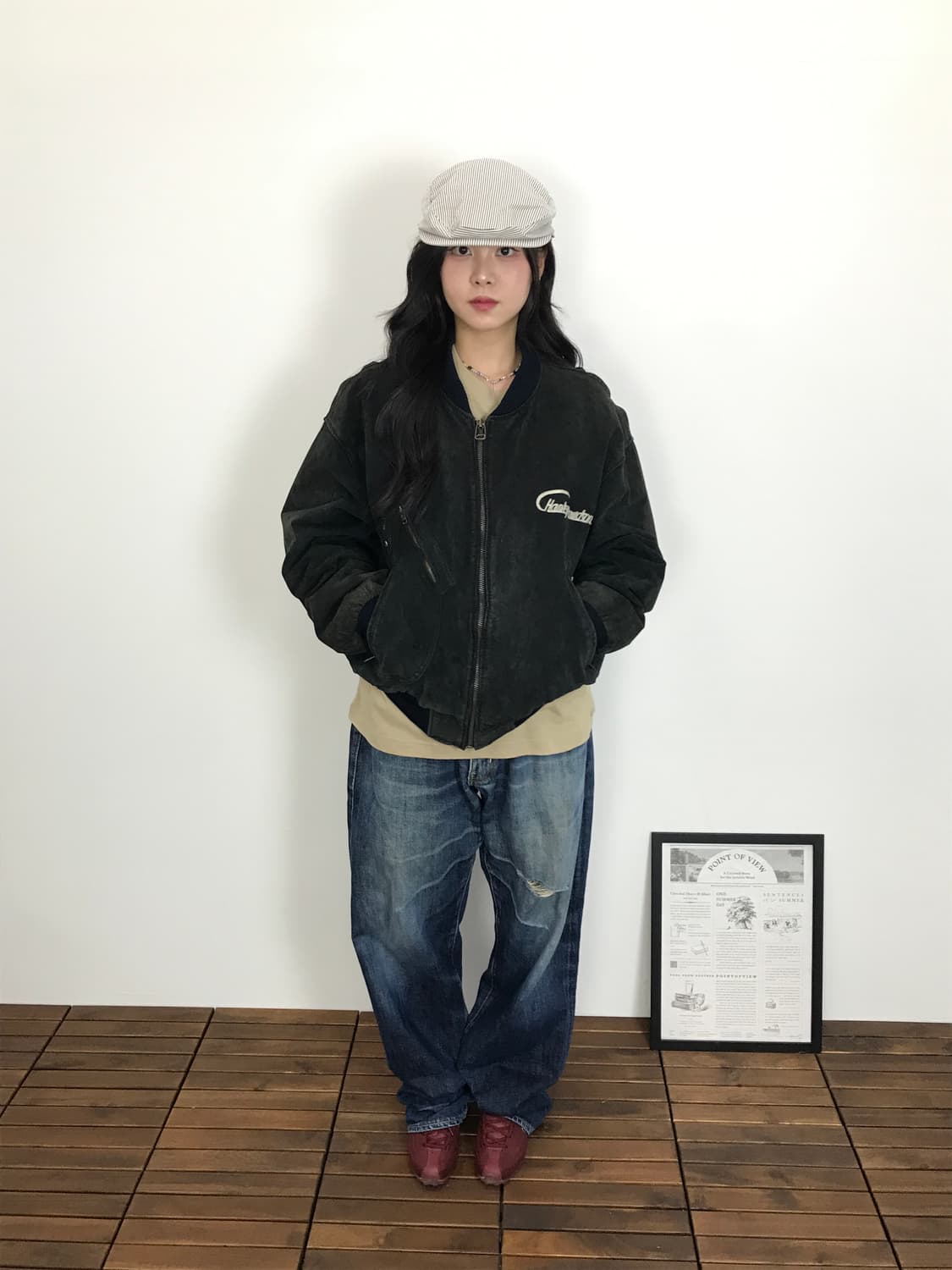 90's Harley-Davidson Suede Bomber 상품이미지3