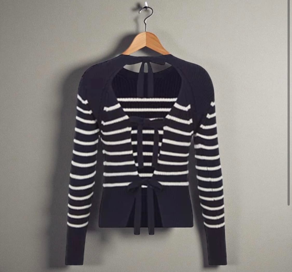 디올 스트라이프 리본 니트 34 상품이미지2