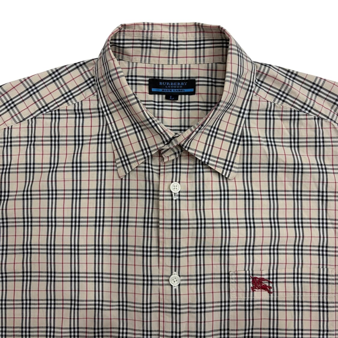 버버리 블루라벨 노바체크 반팔 셔츠 L 상품이미지3