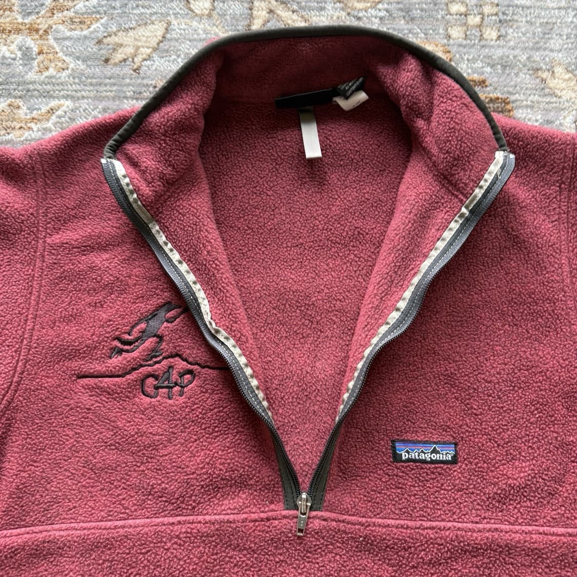 06FW 파타고니아 신칠라 스냅-티 하프집 커스텀 C4P 로고 버건디 상품이미지4