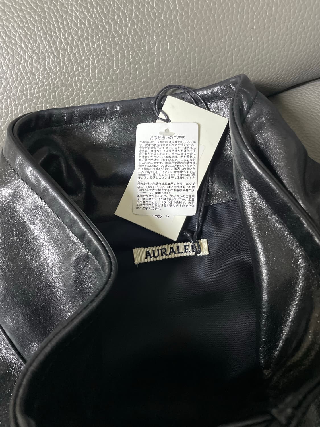 (4) 오라리 25aw 램 레더 블루종 가죽자켓 상품이미지4