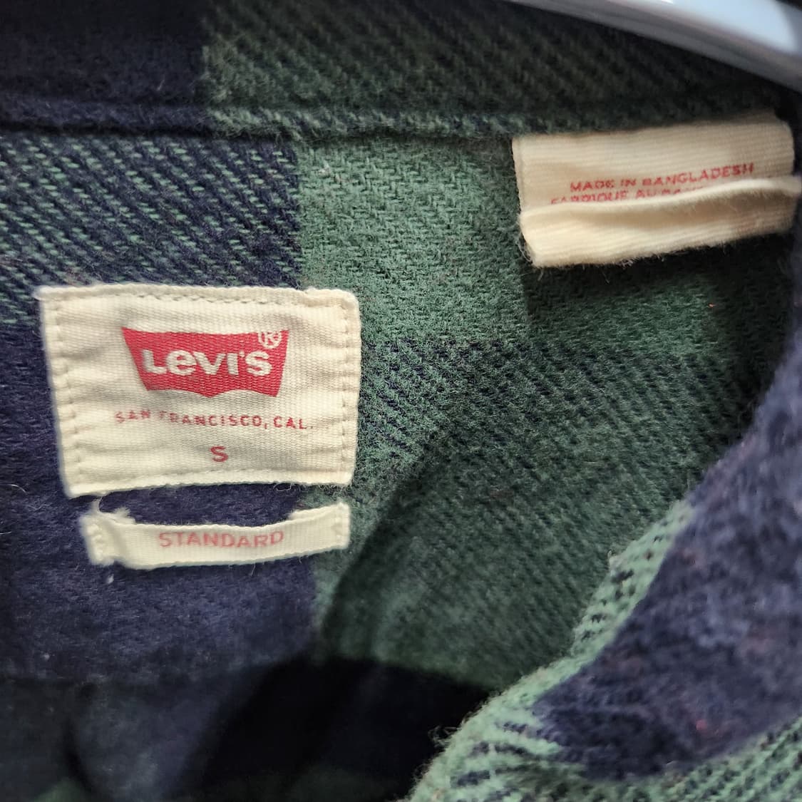 리바이스 투포켓 체크 셔츠 S(M) 남여공용 상품이미지4