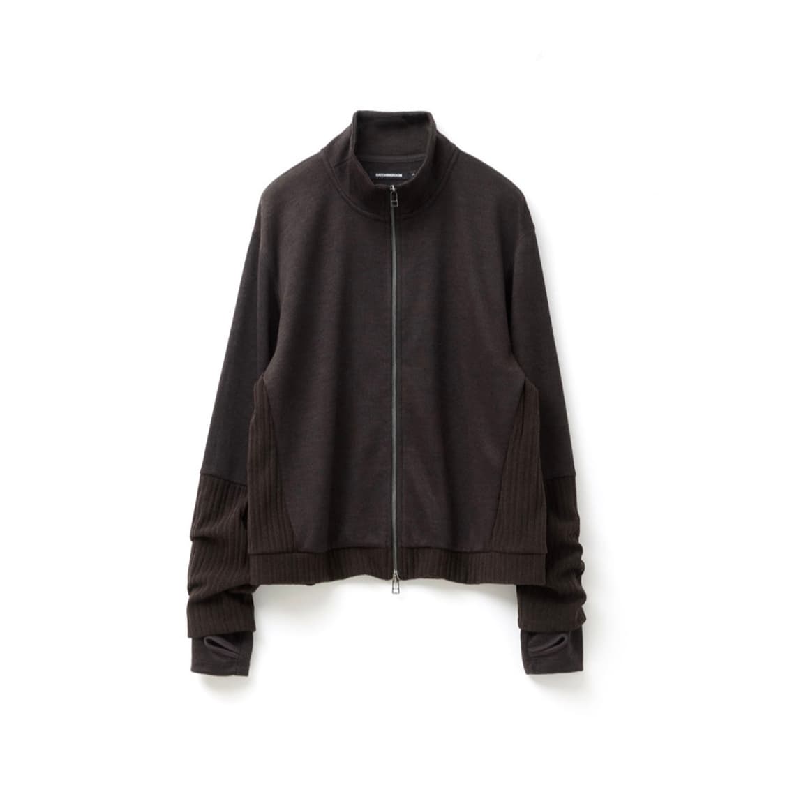 해칭룸 더블 슬리브 트랙 가디건 다크 브라운 상품이미지1