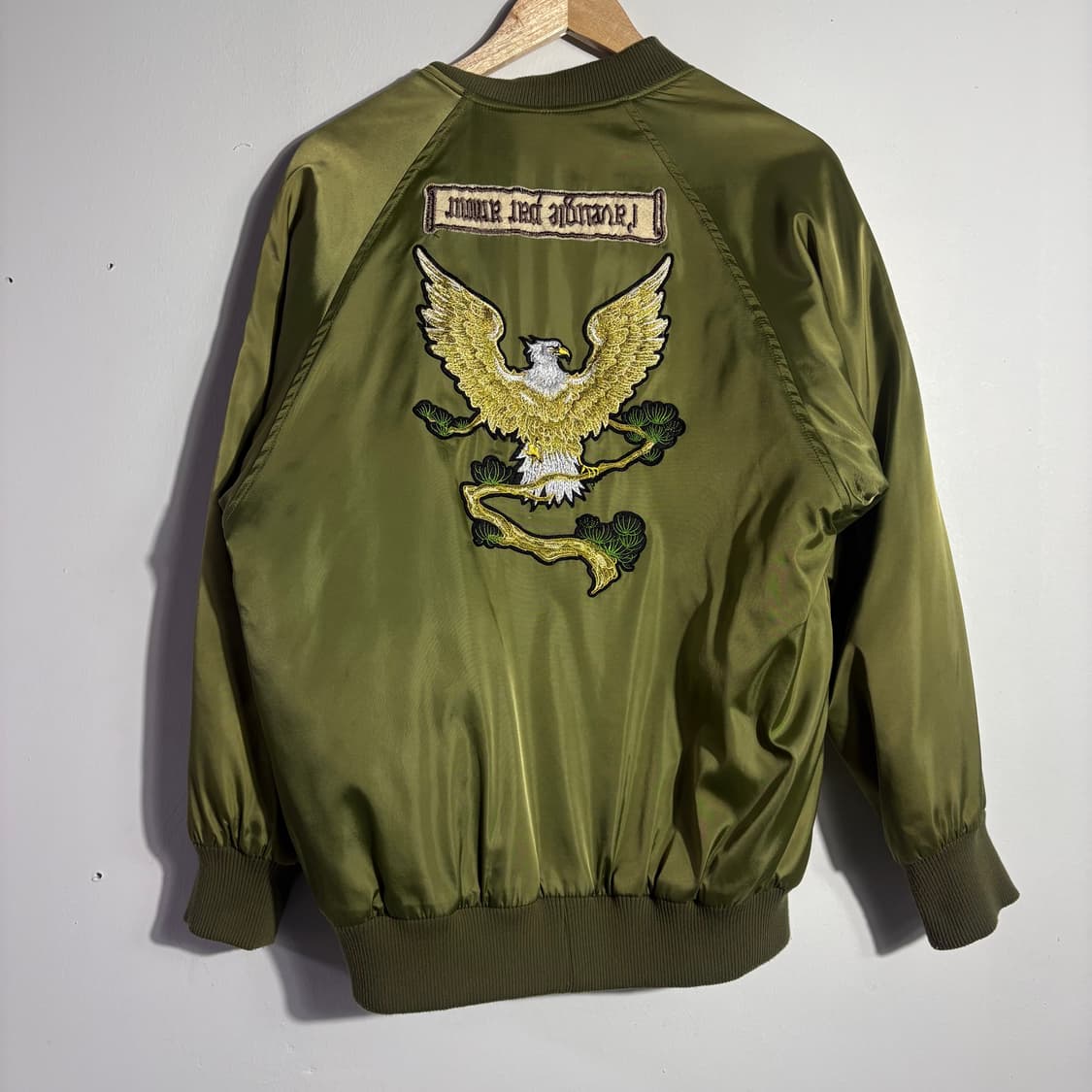 빈티지 이글 자수 카키 바람막이 스카쟌  자켓 (무료배송) 상품이미지3