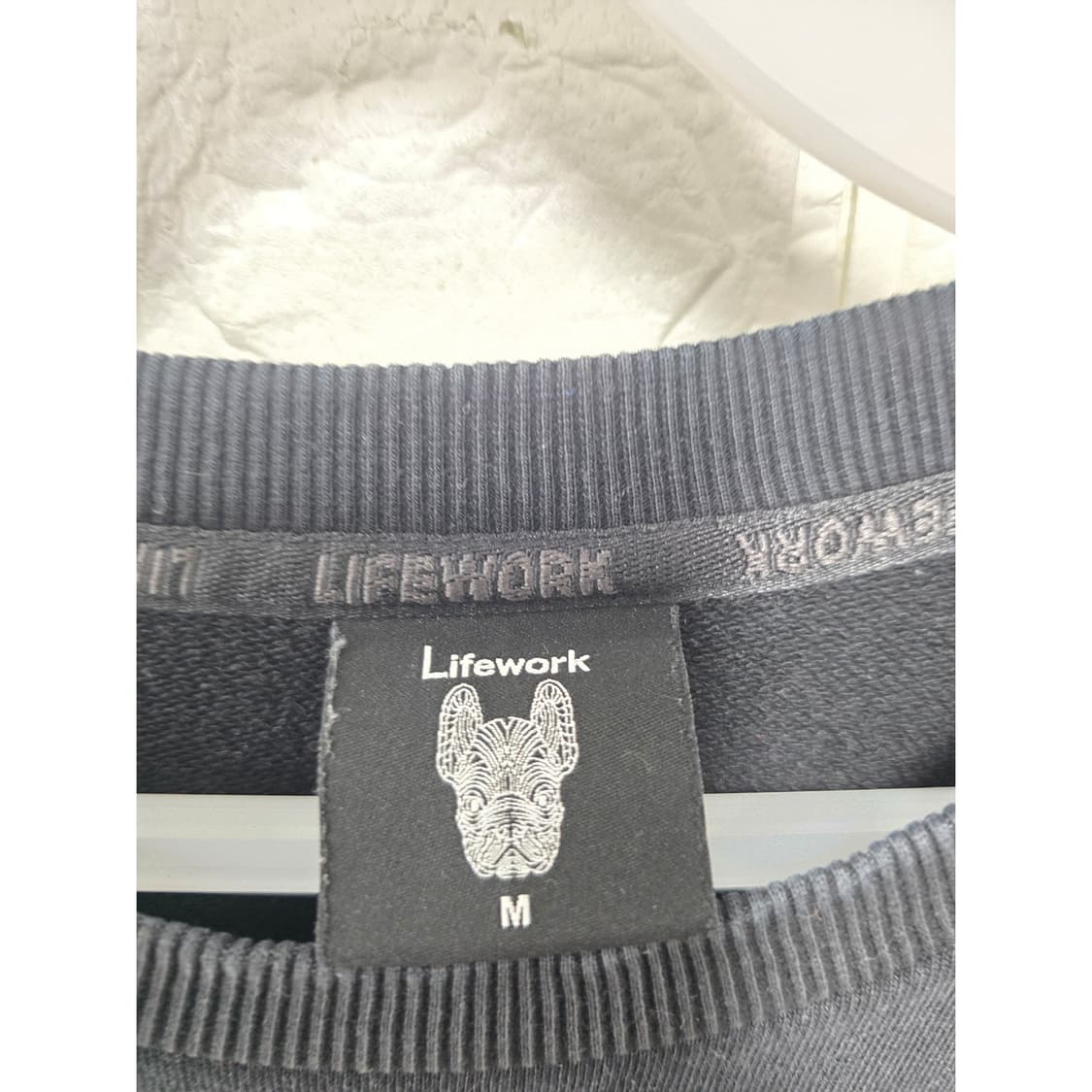 라이프워크 불독 맨투맨 블랙 L 상품이미지2