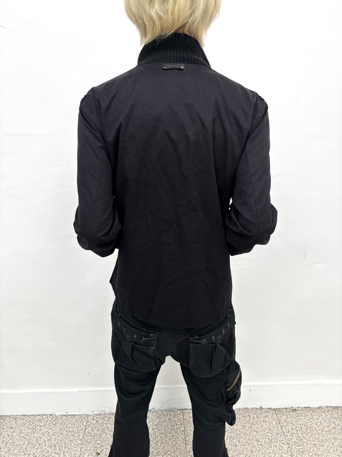 Ribbed leather detail jacket  상품이미지3