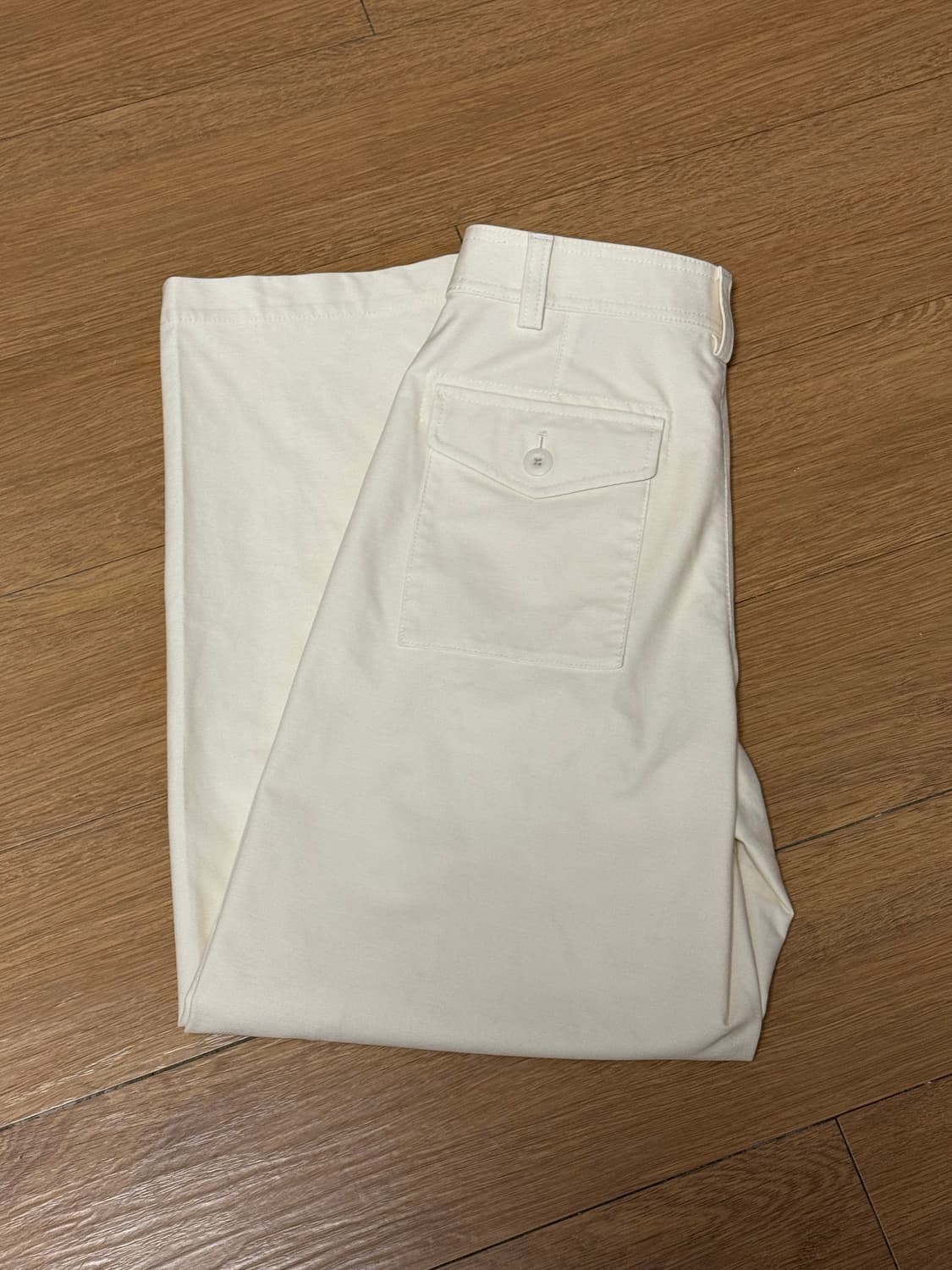 유니클로 저지배럴레그팬츠 오프화이트 스몰 상품이미지7