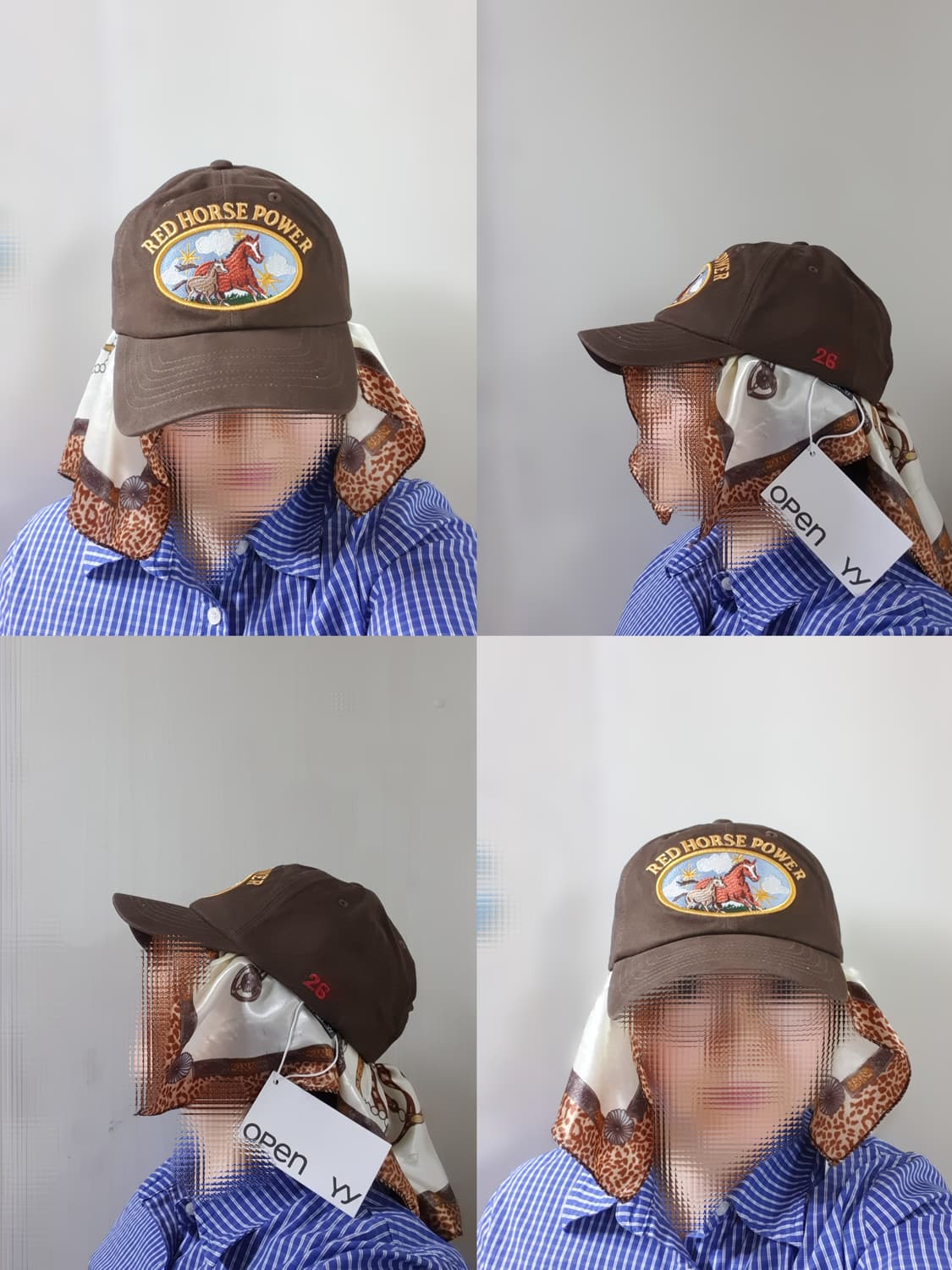 오픈와이와이 브라운 적토마 붉은말 패치 볼캡 모자 상품이미지10