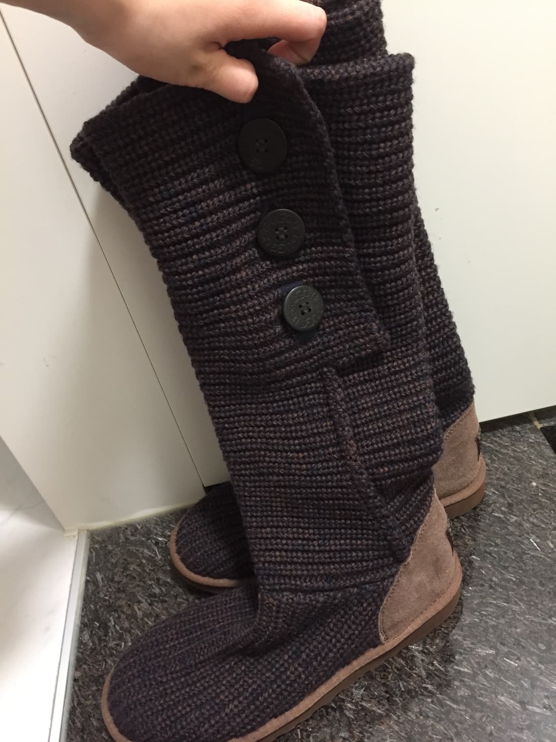 어그 카디 니트 부츠 브라운 상품이미지1