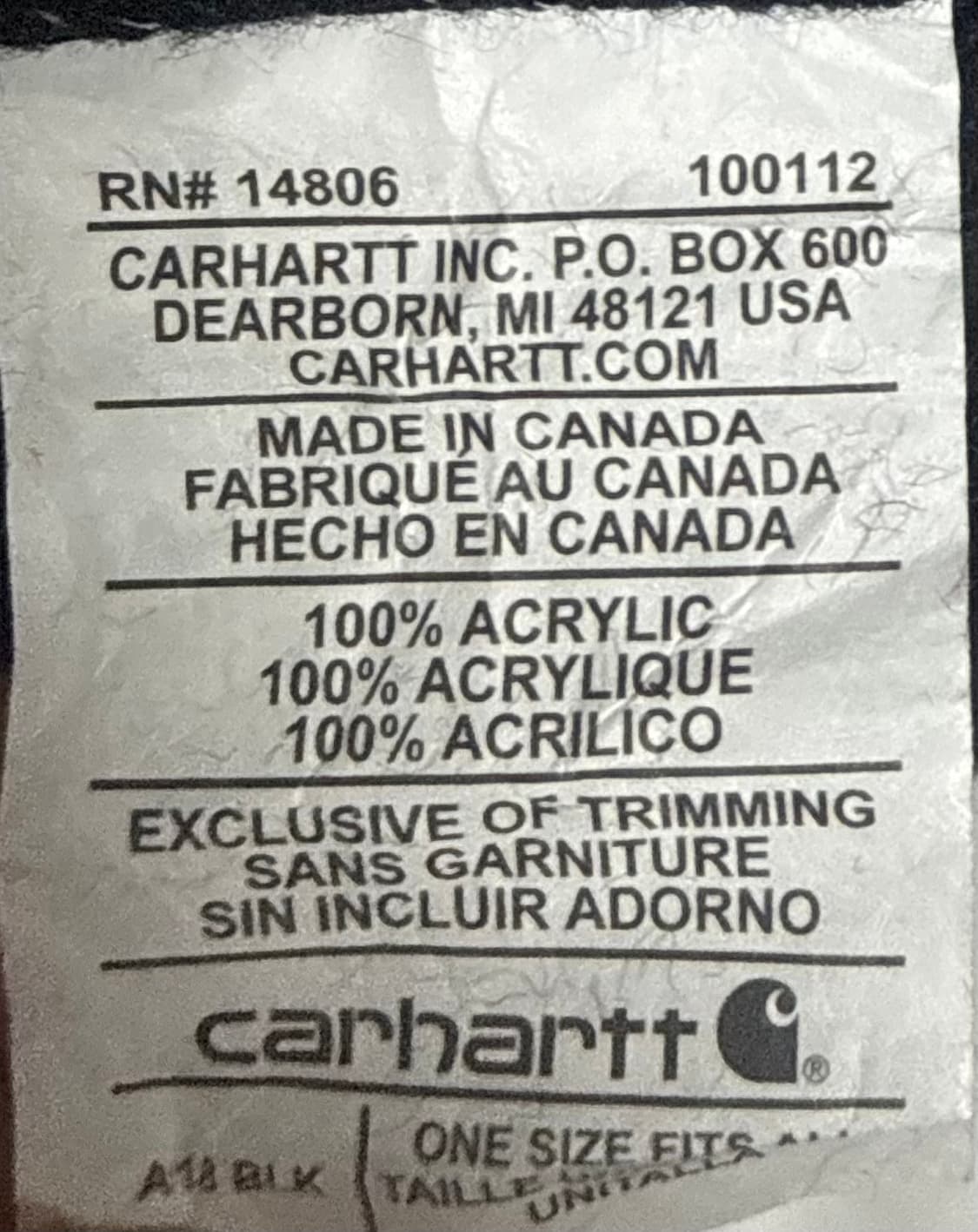 Carhartt Black Beanie A18 상품이미지4