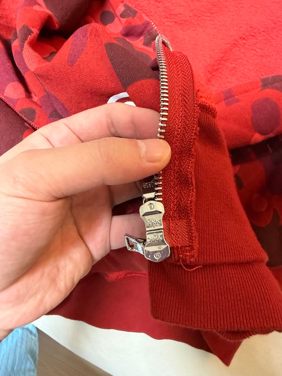 베이프 샤크 후드 레드 xl 상품이미지3