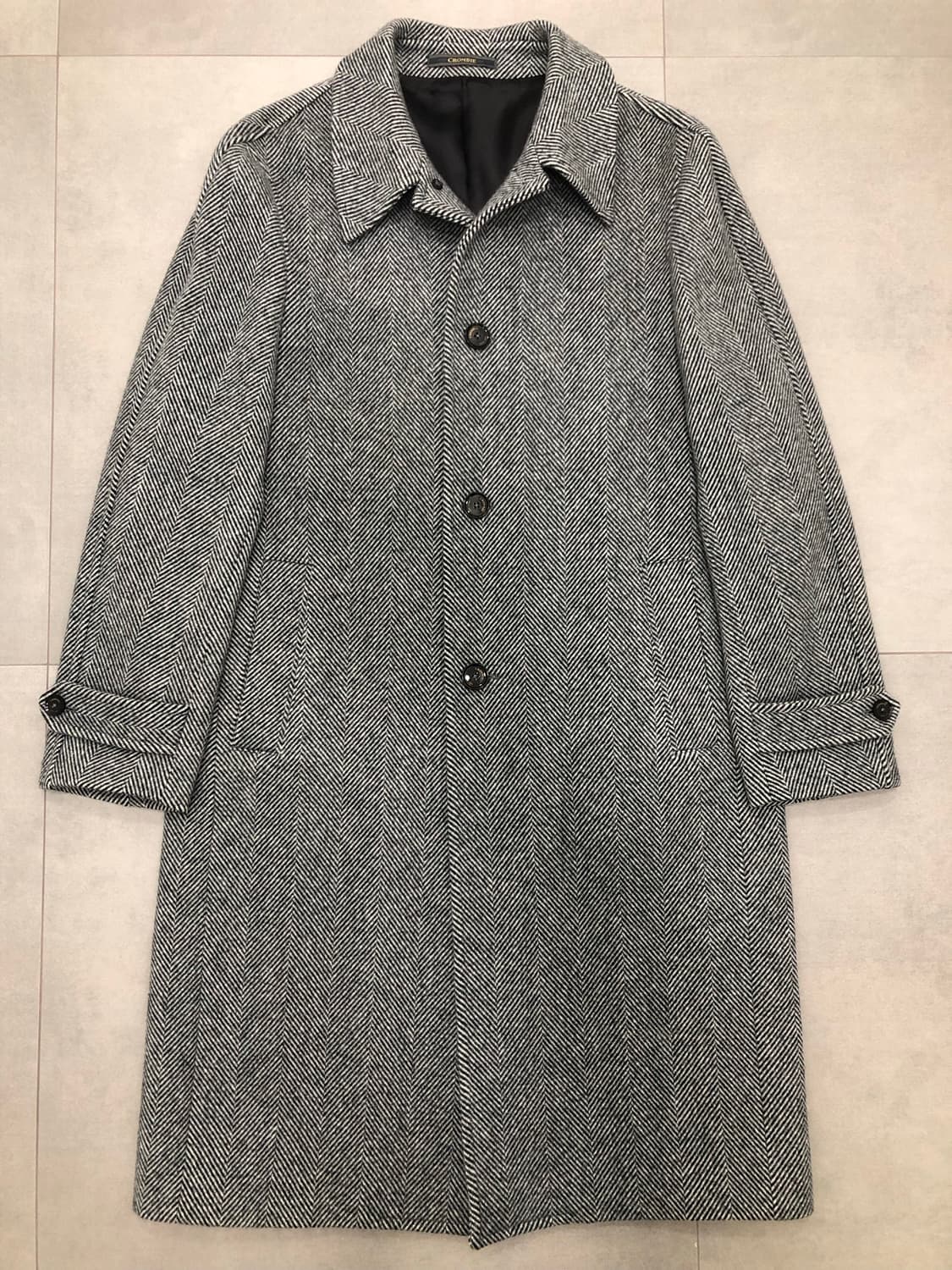 크롬비 combie 울100 헤링본 트위드 코트 40 상품이미지1