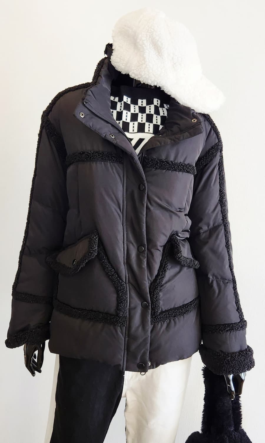 블랙 패딩점퍼  상품이미지2