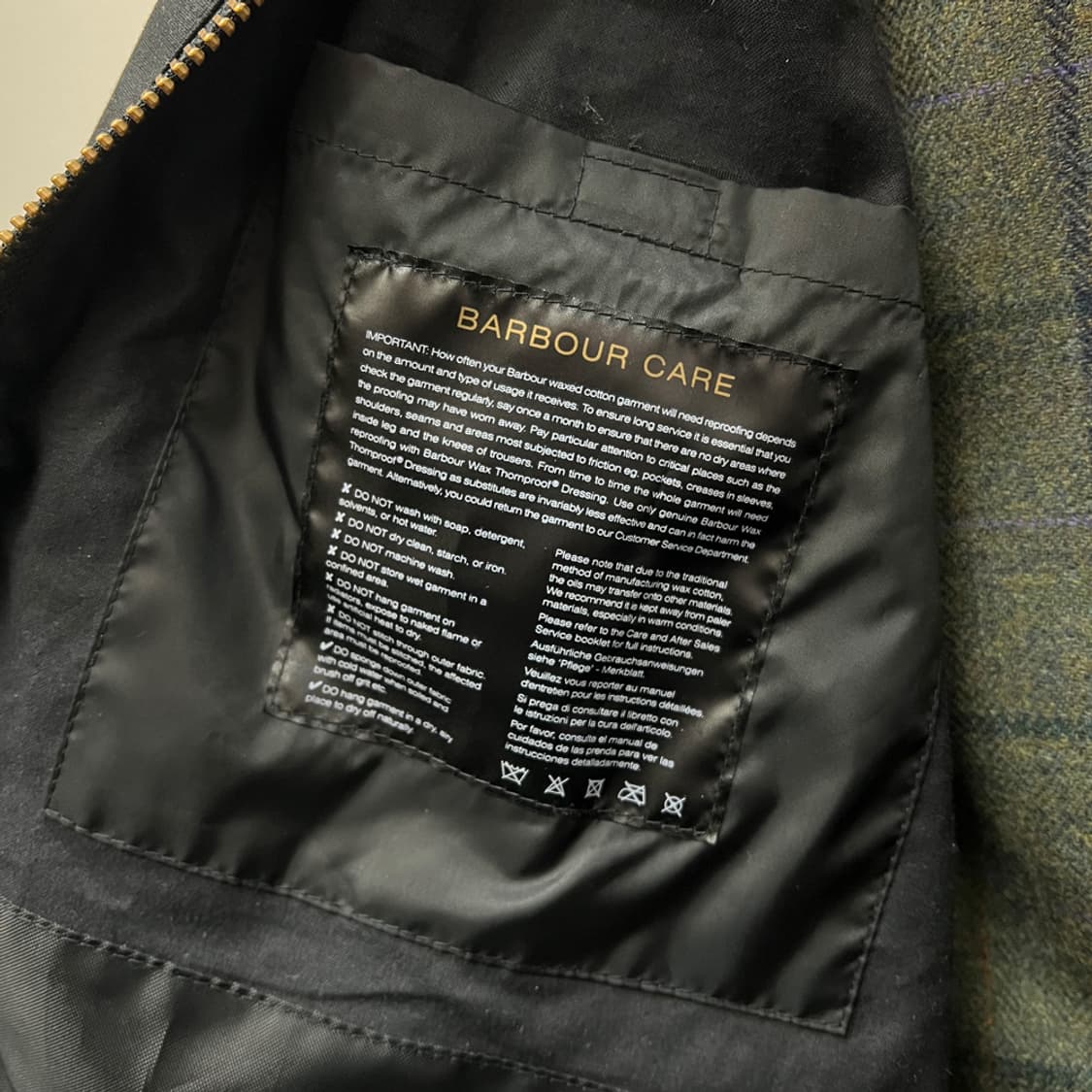 Barbour 바버 리테일 비데일 블랙 왁스 자켓 M 상품이미지5