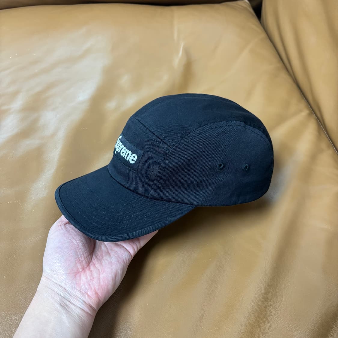 슈프림 캠프캡 모자 박스로고 블랙 상품이미지4