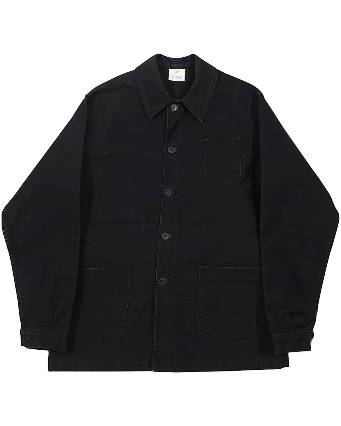1980s 베트라 몰스킨 워크 자켓 블랙 프렌치워크 상품이미지1
