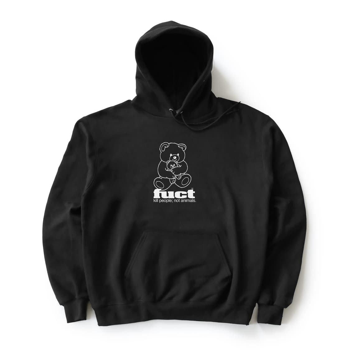 FUCT 언더커버 곰돌이 오마주 블랙후드 L 상품이미지1