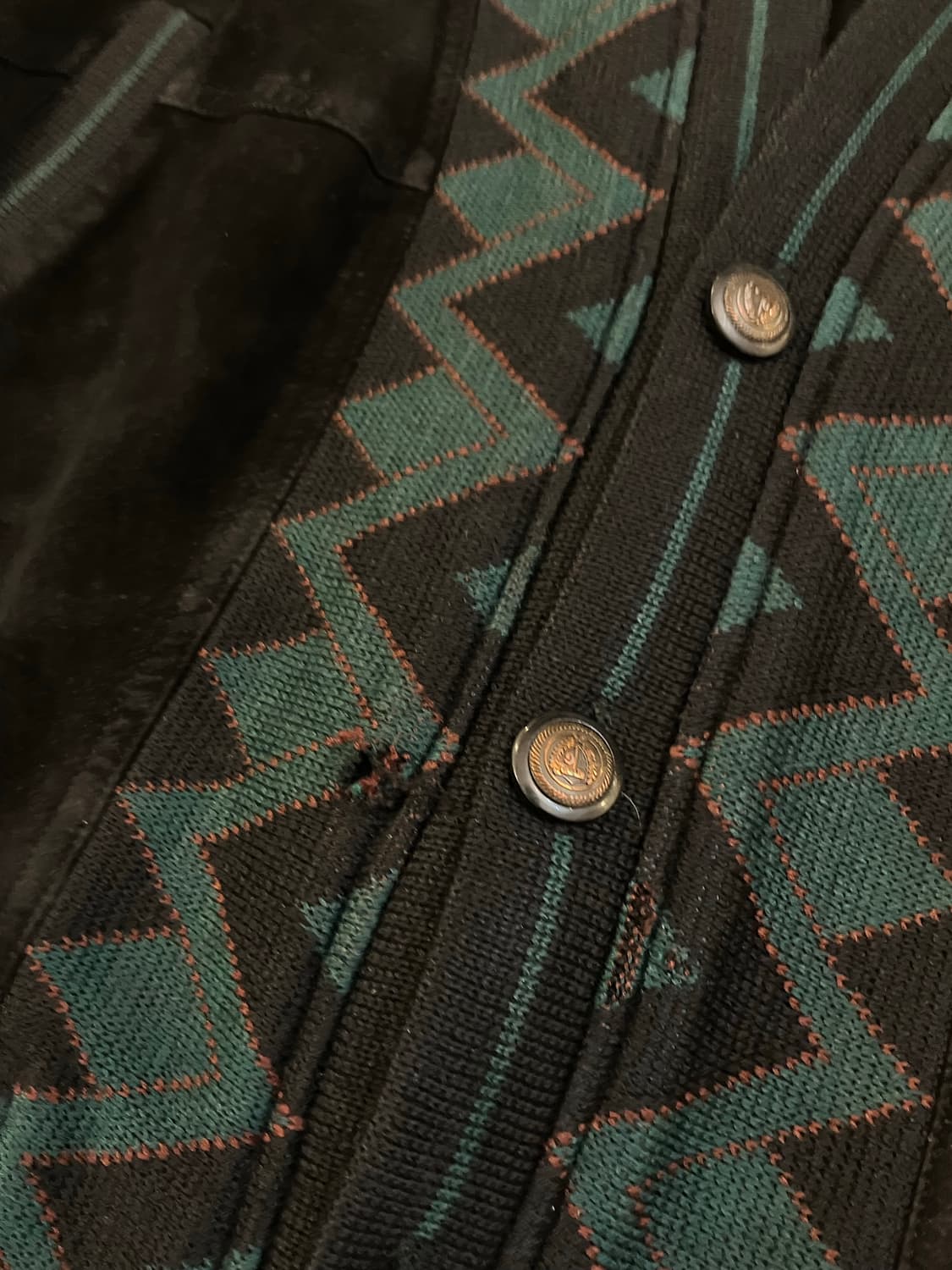 90s 아즈텍 나바호패턴 스웨이드 봄버자켓 상품이미지2