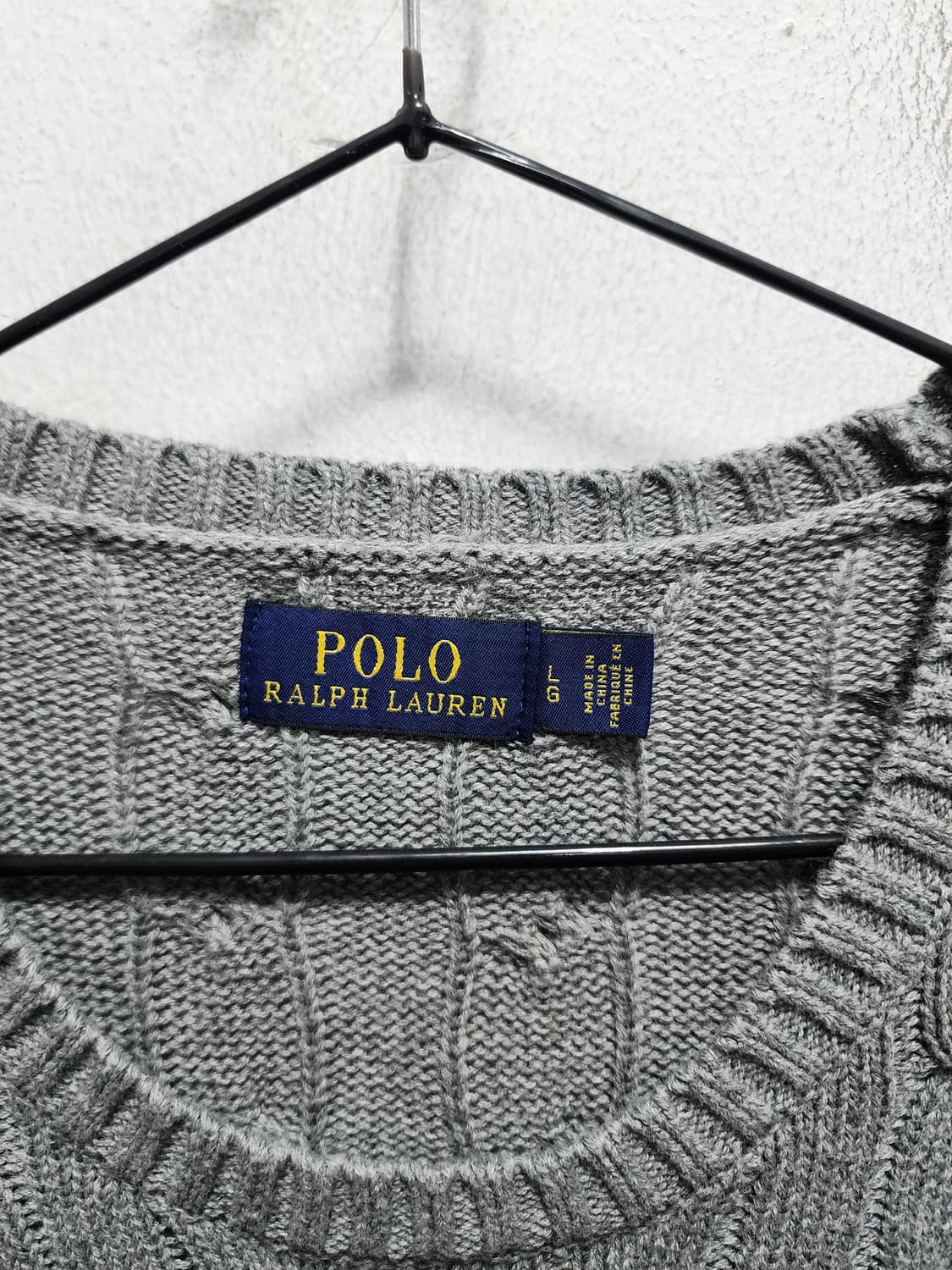 폴로 랄프로렌 케이블 니트 그레이 상품이미지3