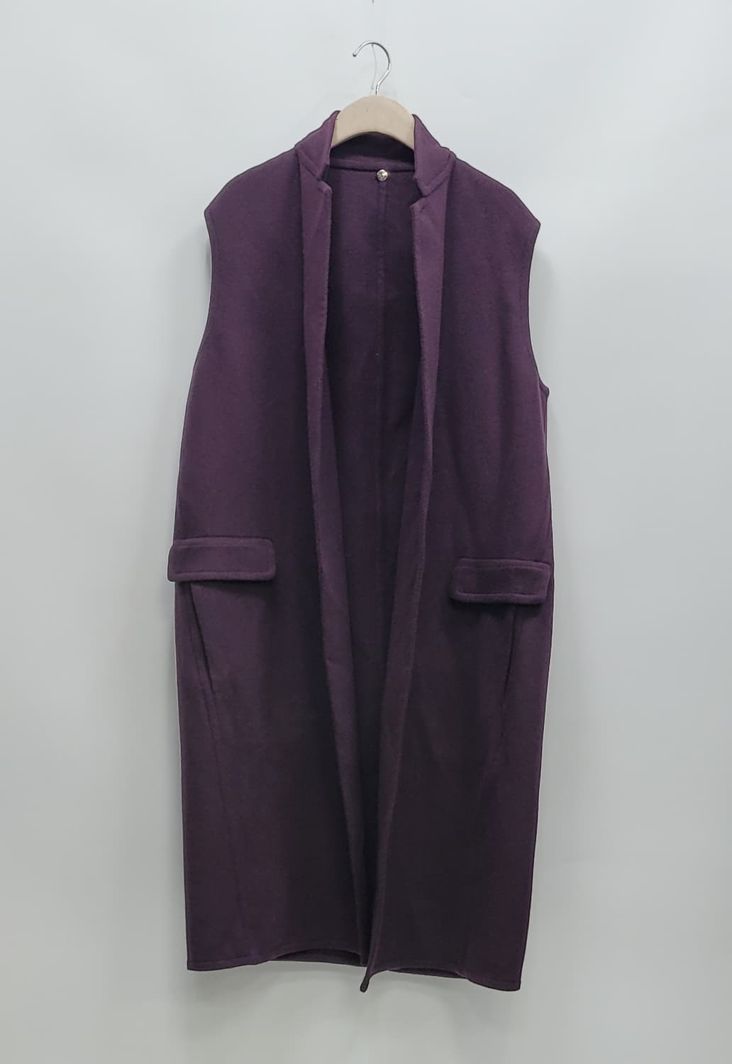 이탈리아 울 캐시미어 모직 롱 베스트 / 여 85 버건디 퍼플
 상품이미지1