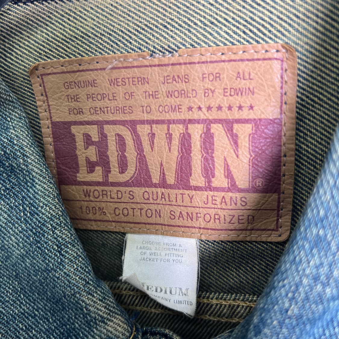 Edwin 에드윈 빈티지 데님 트러커 자켓 M 상품이미지3