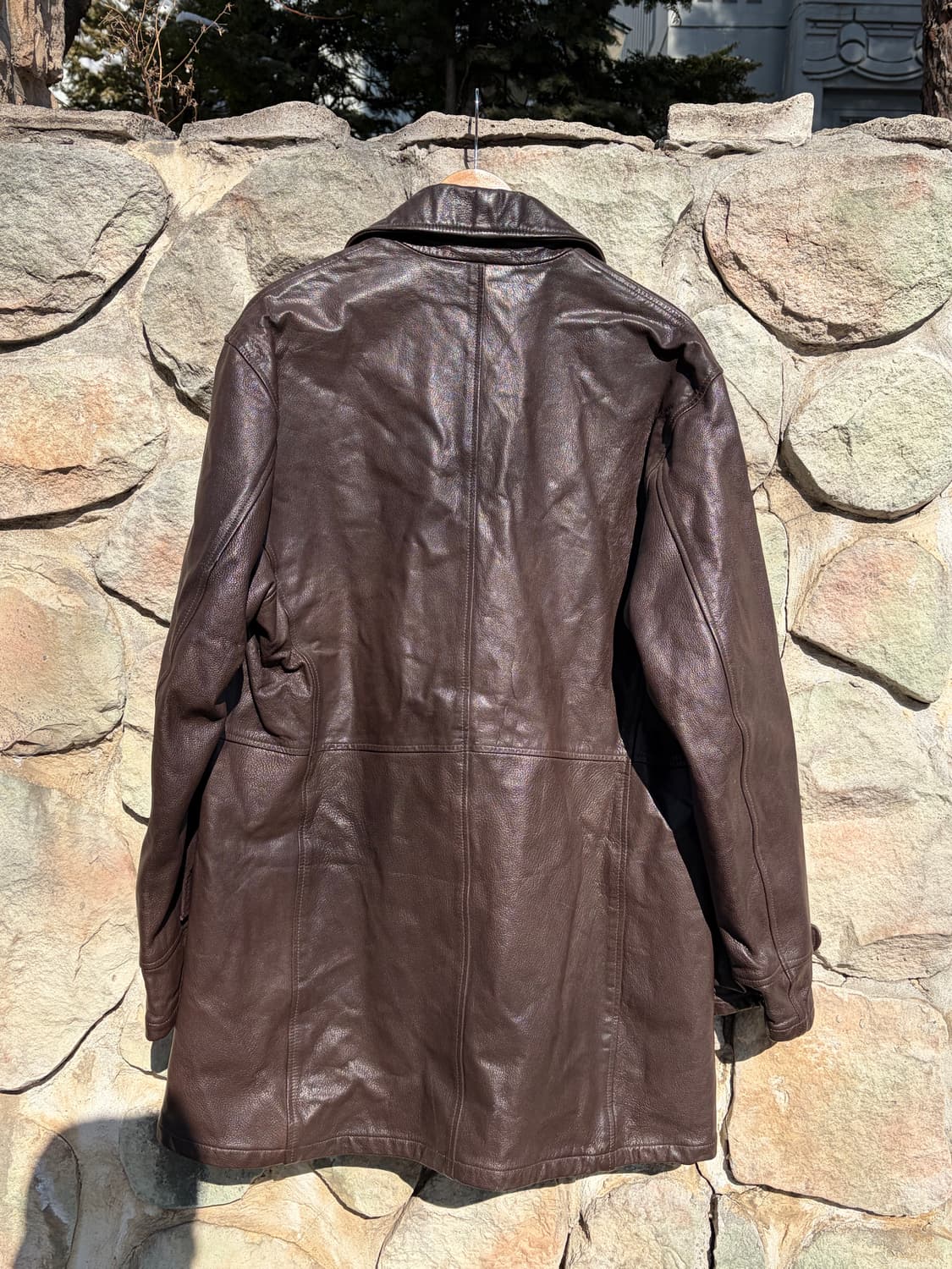 90s 엠포리오 아르마니 레더 카코트 상품이미지3