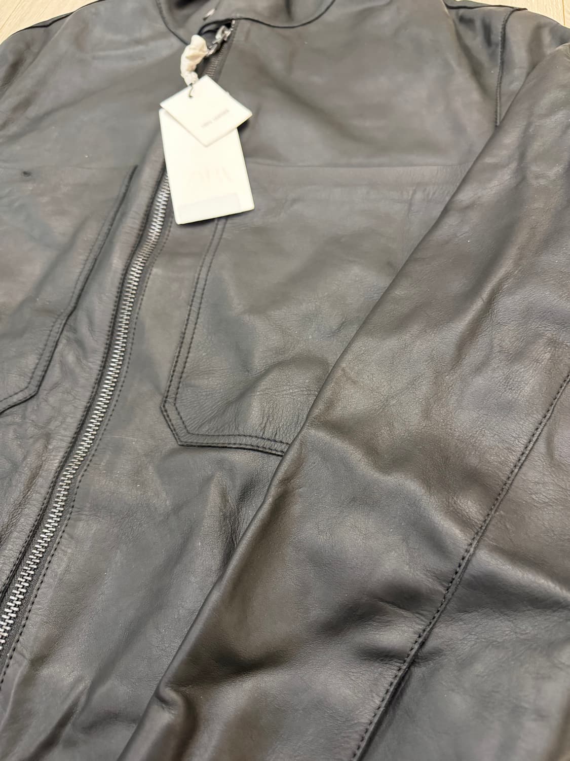 자라 맨즈 레더 자켓  상품이미지6