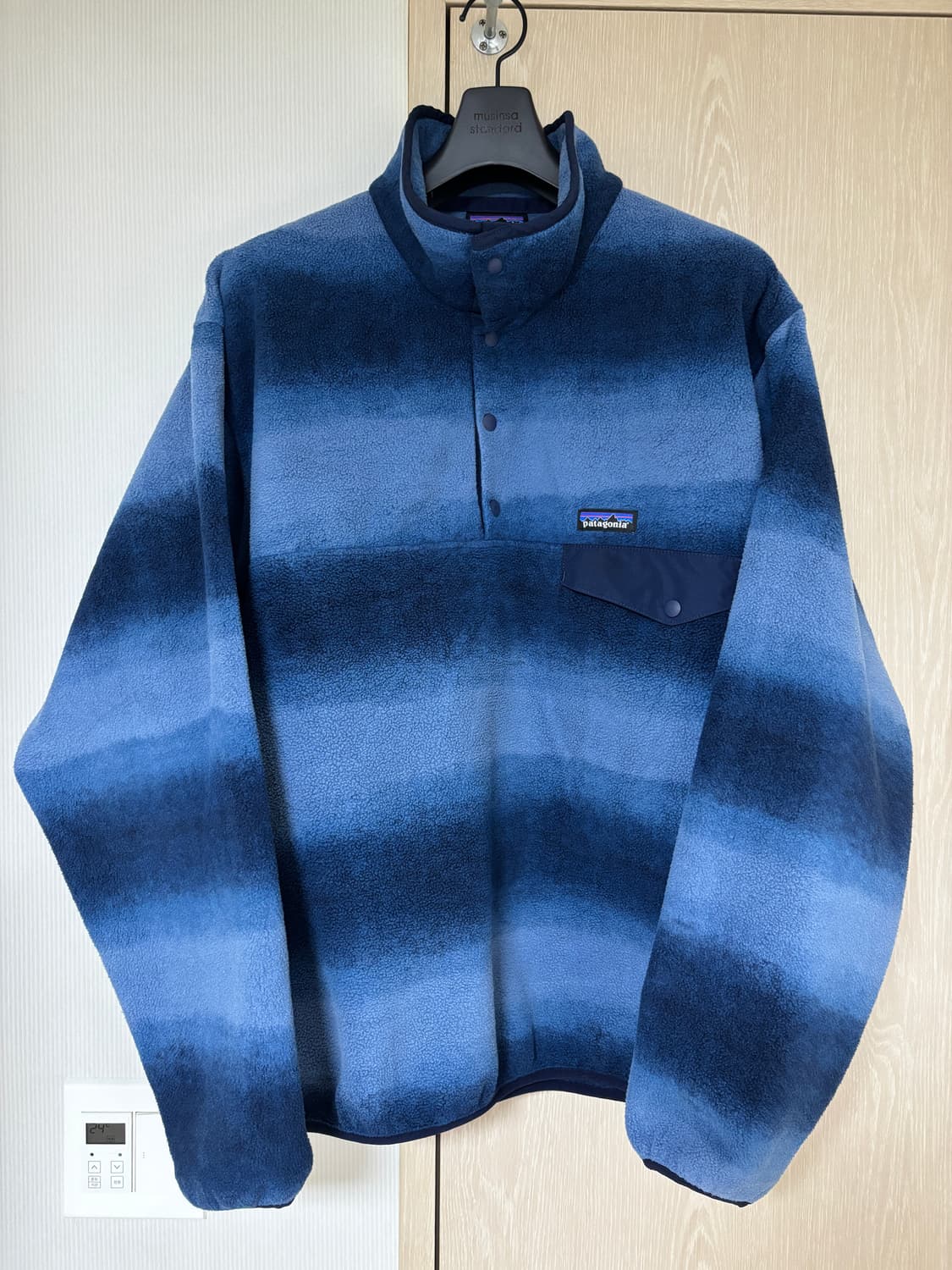 [L] 파타고니아 신칠라 플리스 블루 스트라이프 상품이미지1