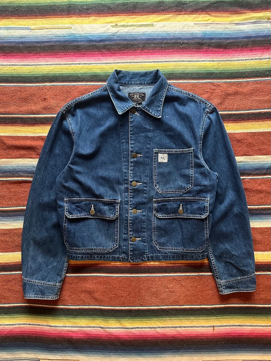 90s USA 빈티지 더블알엘 RRL 엔지니어 데님 자켓 상품이미지1