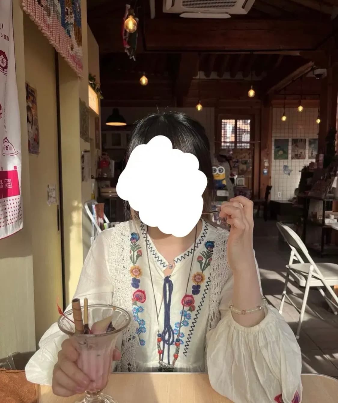 빈티지 모리걸 자수 블라우스 상품이미지5