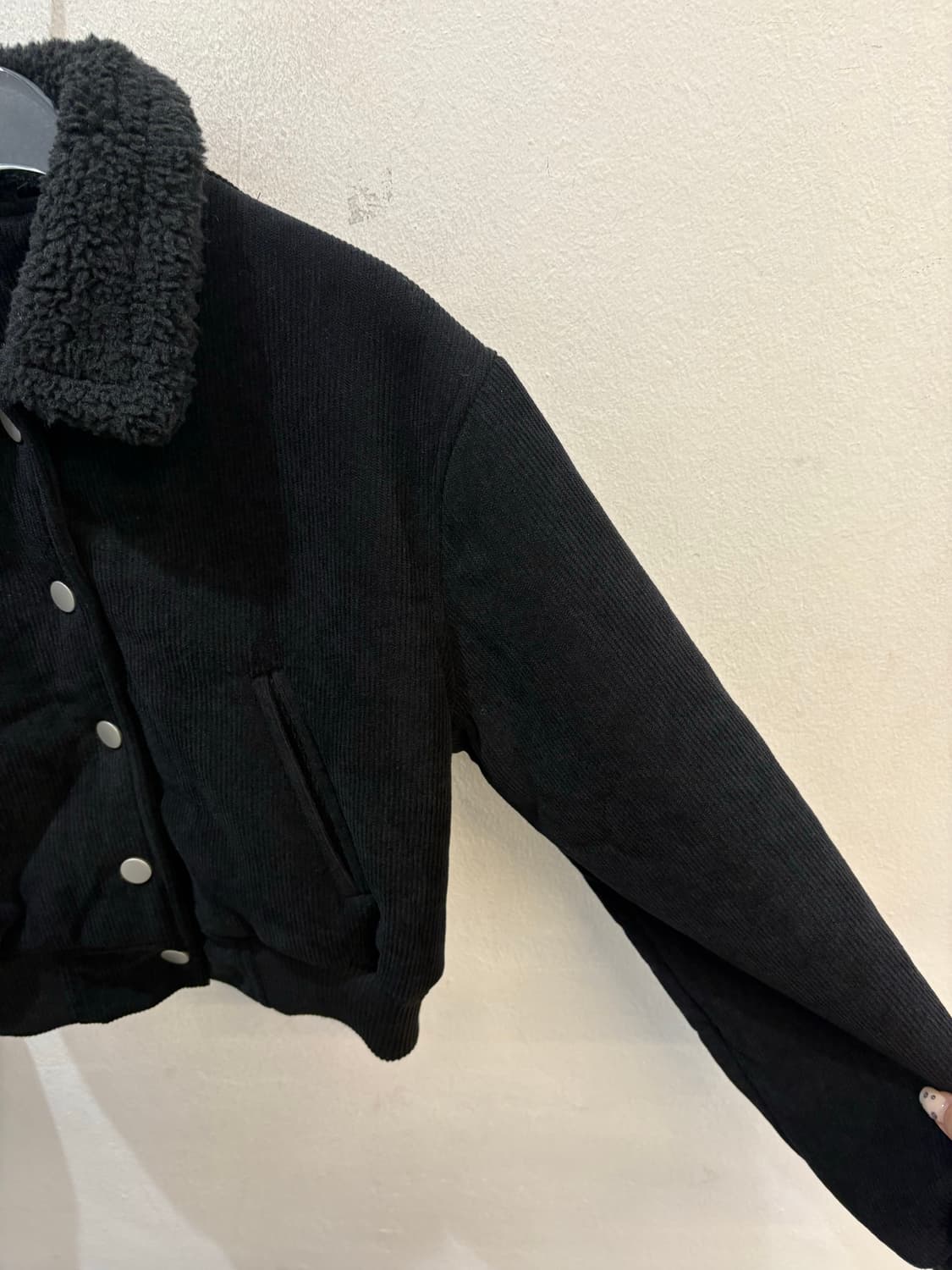 Corduroy fleece crop jacket 상품이미지3