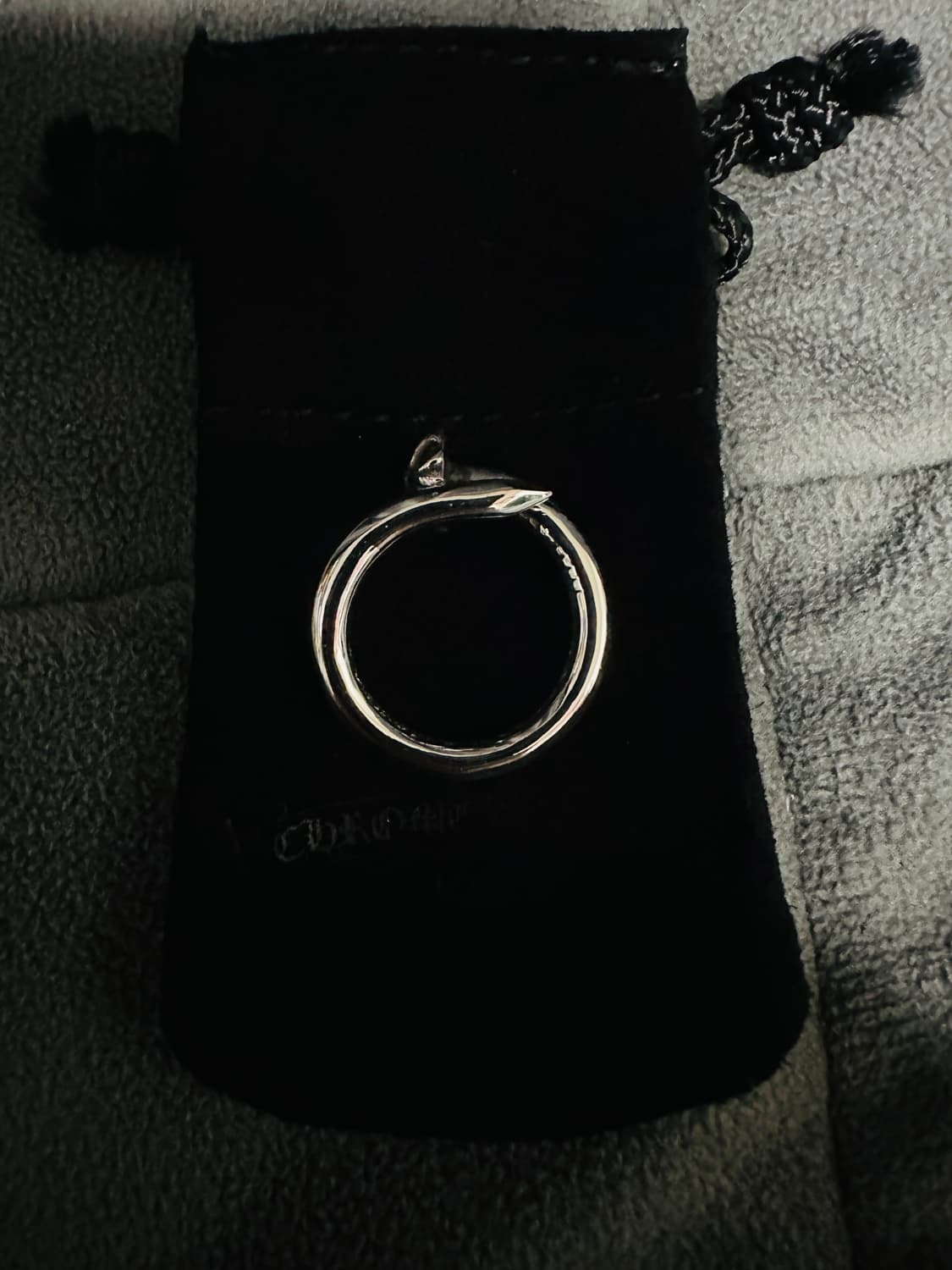 [US7] 크롬하츠 크로스볼 네일 실버링 상품이미지3