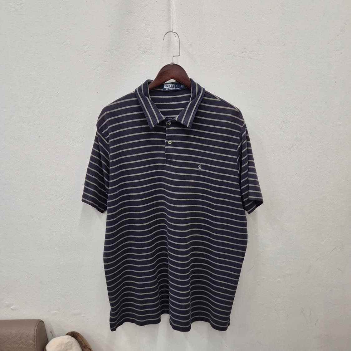 폴로 랄프로렌 스트라이프 반팔 피케 카라 2XL 상품이미지1