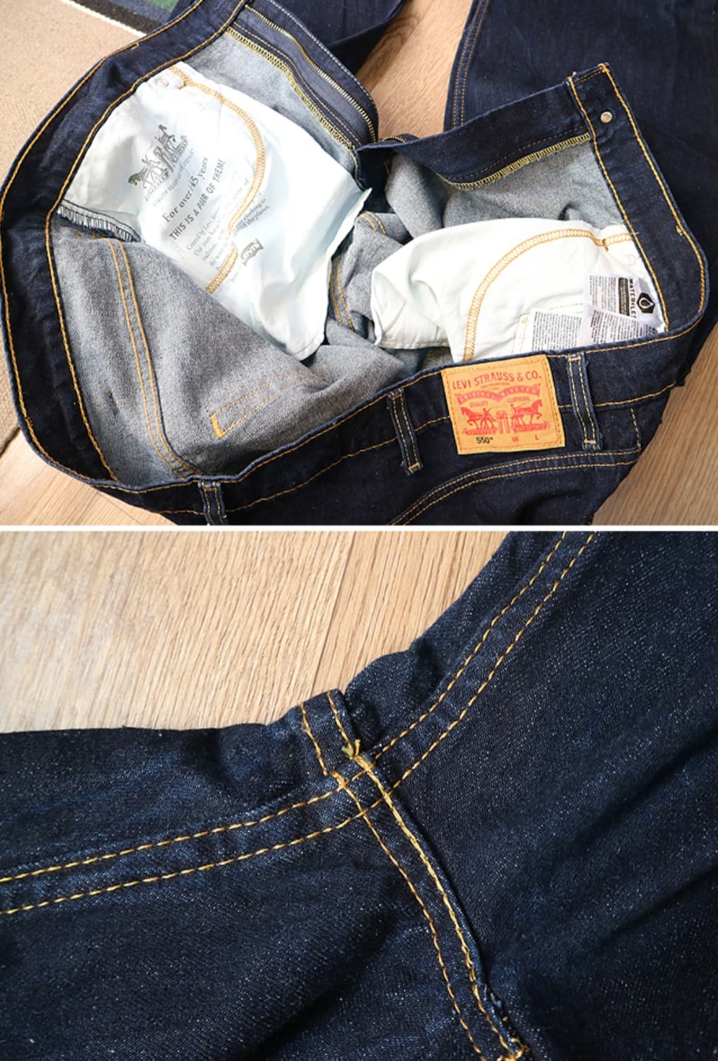 LEVIS 리바이스 550 인디고 진청 빅사이즈 데님 46 빅사이즈 상품이미지8