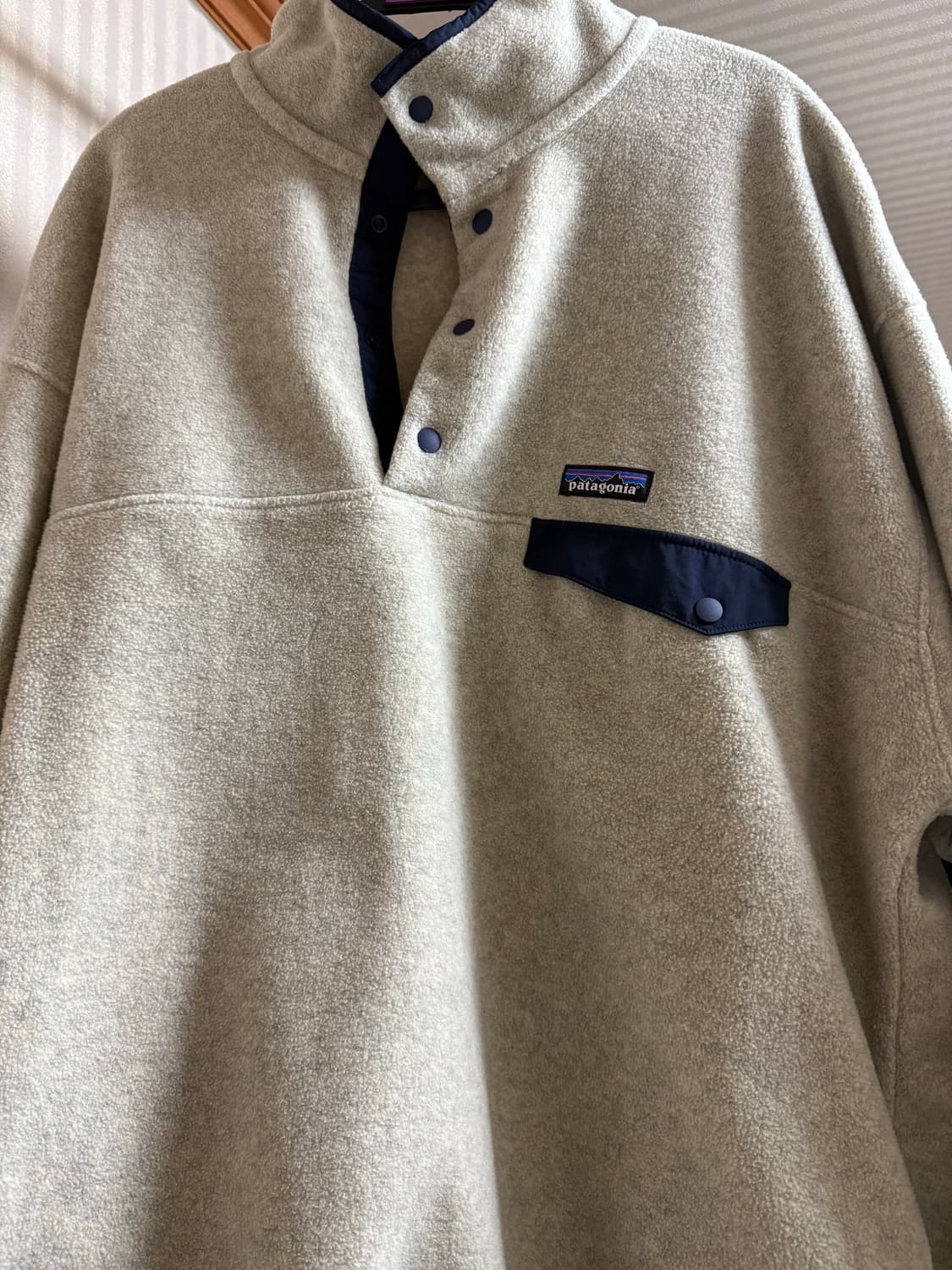 파타고니아 신칠라 스냅티 플리스 풀오버 오트밀 헤더 상품이미지3